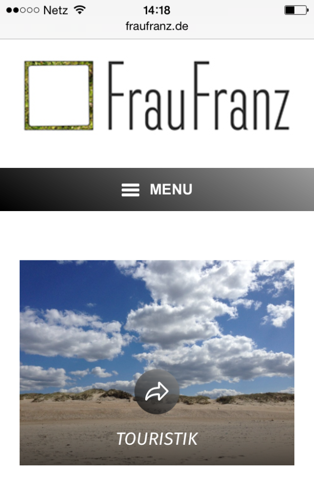 fotogalerie-neu Neuer Button in Foto Portfolio von fraufranz