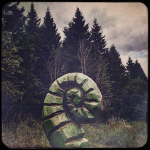 Hipstamatic Foto einer Wanderschnecke